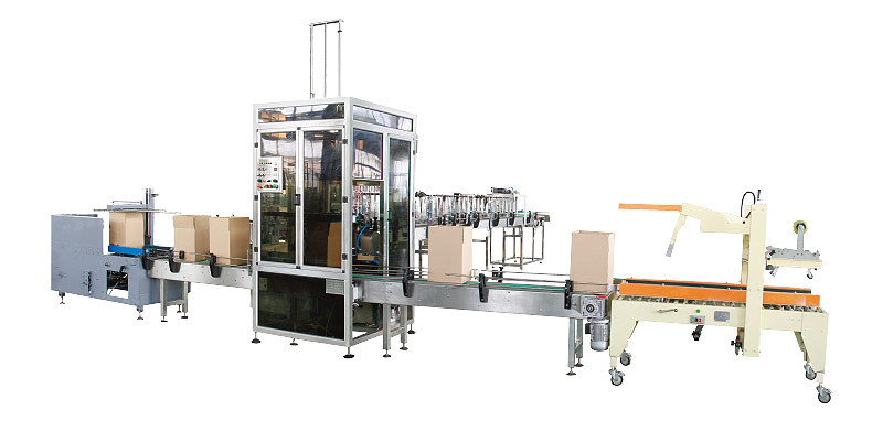 全自動(dòng)開箱、裝箱、封箱機(jī)組